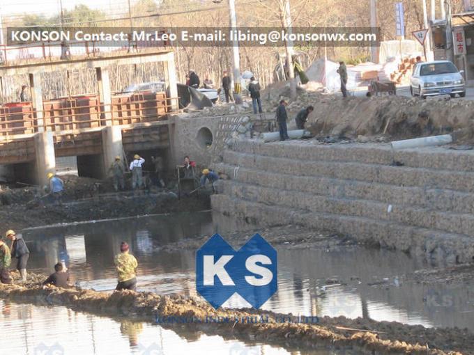 Nehir Bankası İçin Demir Tel Altıgen / örgü Gabion kutuları Önlenmesi Galvaniz